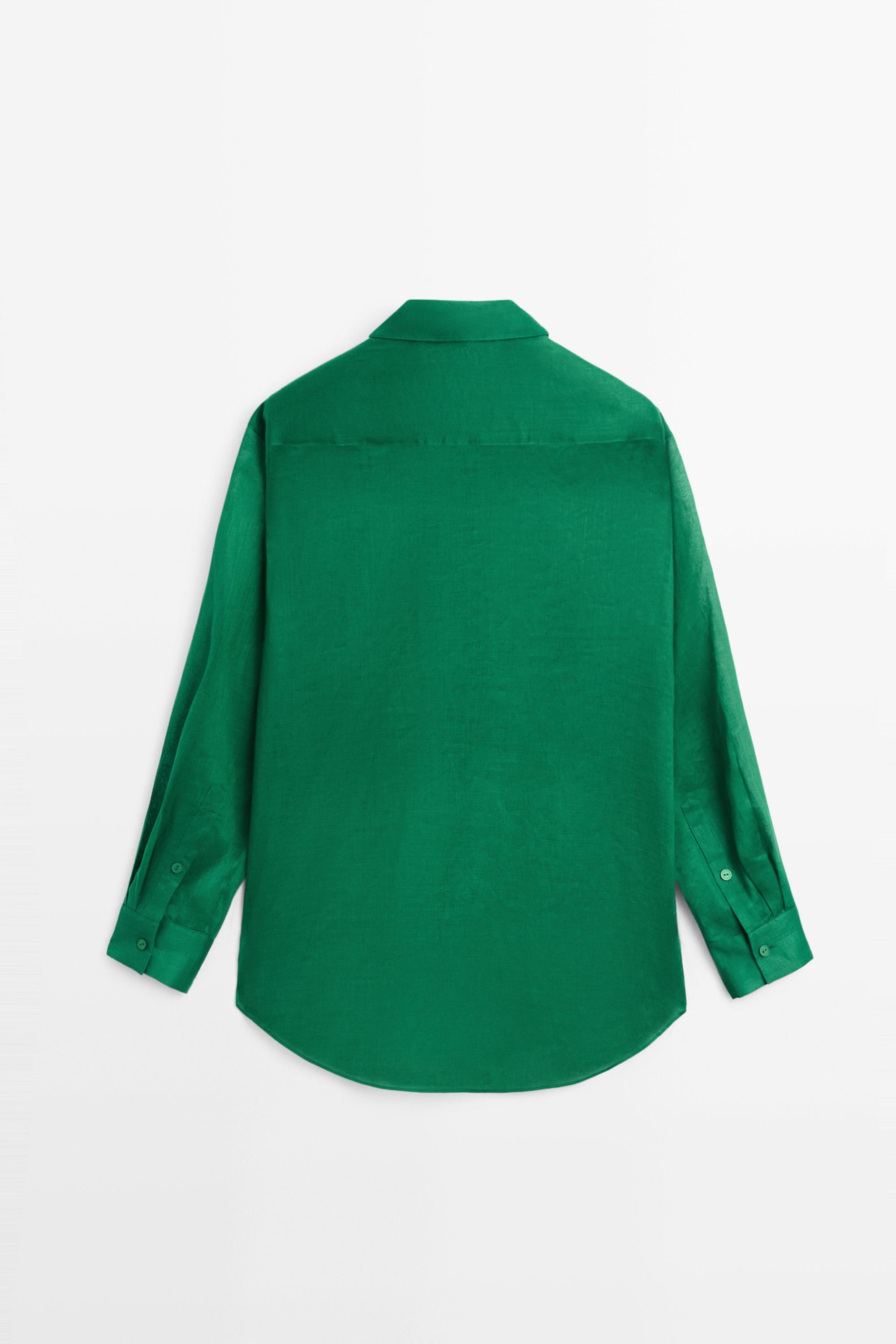 Chemise longue fluide 100 % ramie